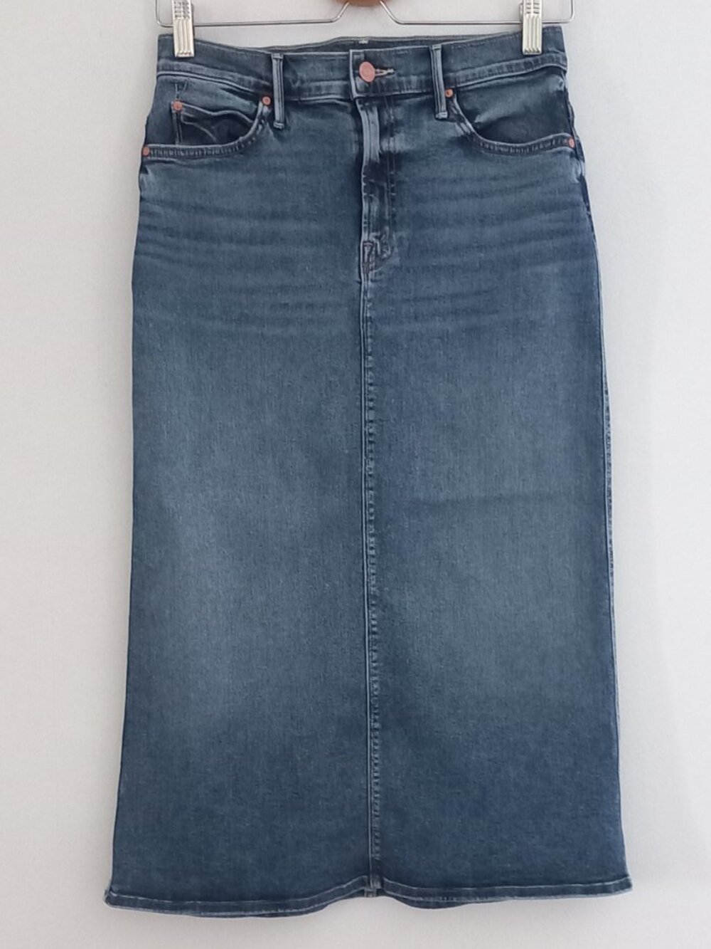 MOTHER The Swooner Straight A Midi Skirt